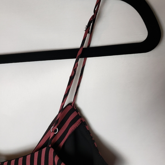 Betsey Johnson Black and Red Stripe Dress 6 - Picture 3 of 9